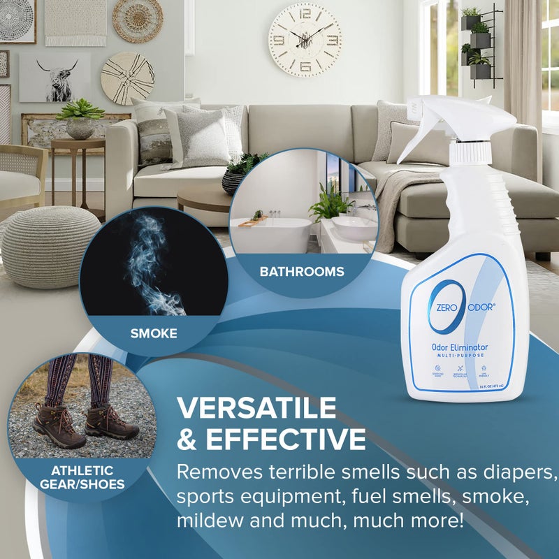 Zero Odor - Multi-Purpose Strong Odor Eliminator for Home, Office, Car, Bathroom, Hotel, Room Deodorizer, and Odor Neutralizer, 16oz - Image 5